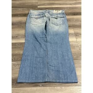 True Religion Distressed Light Wash Straight Leg Jeans Pants Y2K - Men’s 38x29